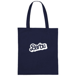 Sac shopping en toile bleu marine barbu (Gondrax,Humour,Détournements)