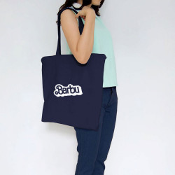 Sac shopping en toile bleu marine barbu (Gondrax,Humour,Détournements)