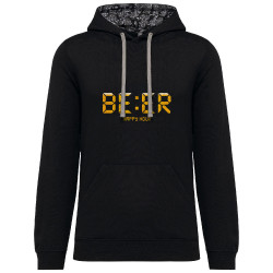 Sweat capuche à motifs unisexe noir et têtes de mort mexicaines BEER Happy Hour (Le Duc,Humour,Films/Séries)