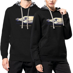 Sweat capuche à motifs unisexe noir et têtes de mort mexicaines Pas la mer à boire Hokusaï (Gondrax,Hokusaï,Musée)