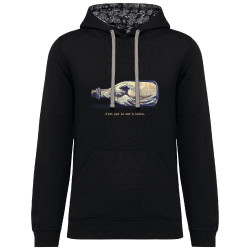 Sweat capuche à motifs unisexe noir et têtes de mort mexicaines Pas la mer à boire Hokusaï (Gondrax,Hokusaï,Musée)