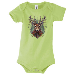 Body bébé vert pomme Psyche Deer (Animaux)