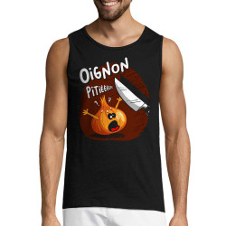 Débardeur homme noir Oignon pitié (Gondrax,Humour,Fruits & Légumes)