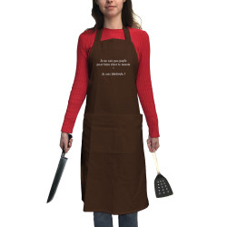 Tablier unisexe chocolat Bénévole (Femme) (Gondrax,Slogans Débiles,Humour)
