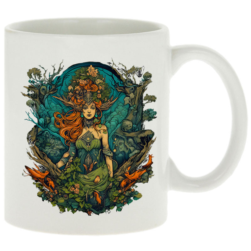 Mug blanc Nature Queen (Ecologie,Ethnique)
