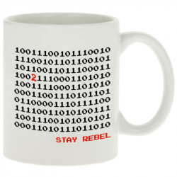 Mug blanc Stay Rebel Numbers (Jeux Vidéo / Geek)