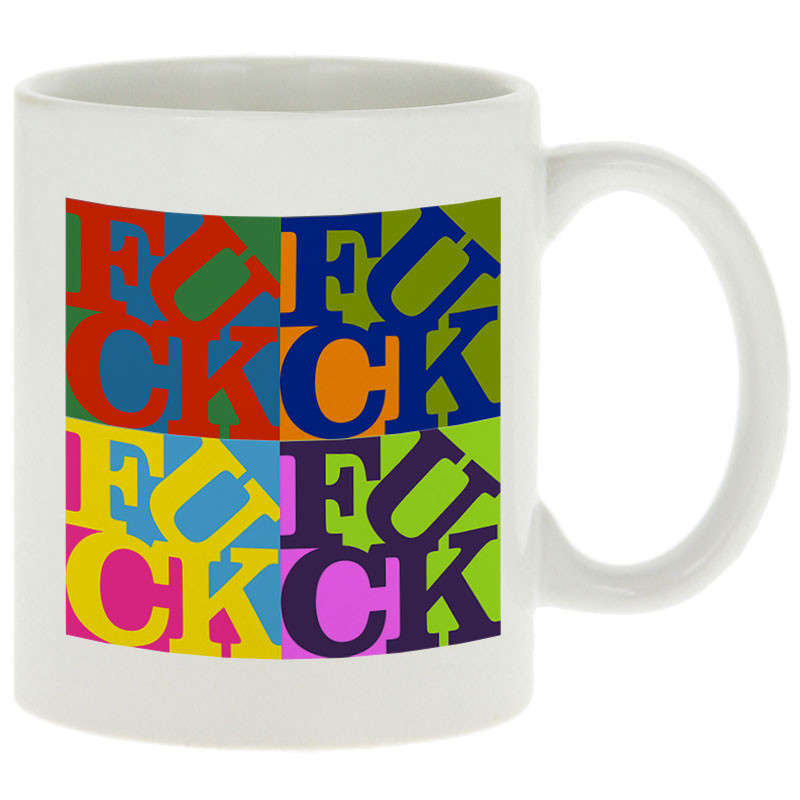 Mug blanc Fuck (Love) Warhol (Gondrax,Slogans Débiles,Musée)