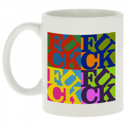 Mug blanc Fuck (Love) Warhol (Gondrax,Slogans Débiles,Musée)