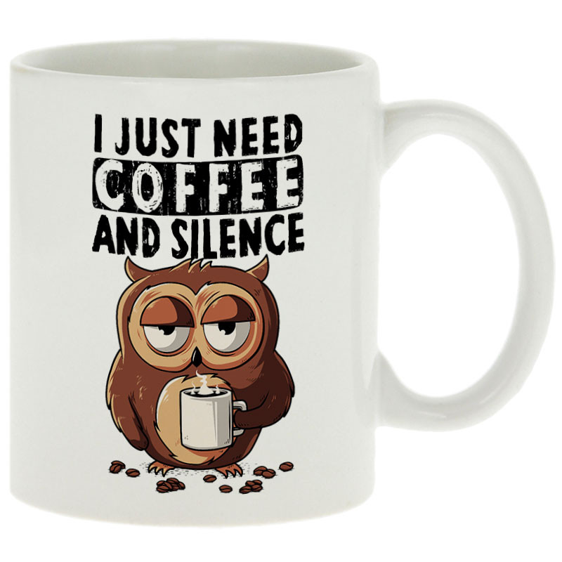 Mug blanc Just need coffee (Le Duc,Fruits & Légumes,Animaux)