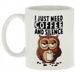 Mug blanc Just need coffee (Le Duc,Fruits & Légumes,Animaux)