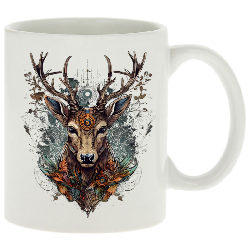 Mug blanc Psyche Deer (Animaux)