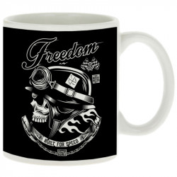 Mug blanc Copper Bones - Built For Speed (Simon,Copper Bones,Têtes de morts,Moto)