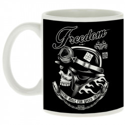 Mug blanc Copper Bones - Built For Speed (Simon,Copper Bones,Têtes de morts,Moto)