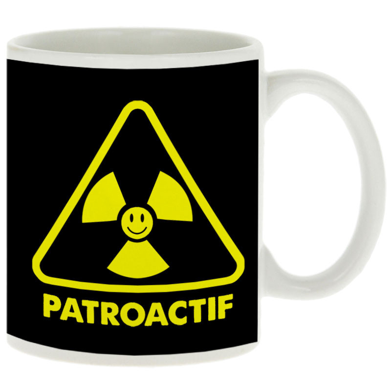 Mug blanc Patroactif (Humour,Slogans Débiles,Paresse)