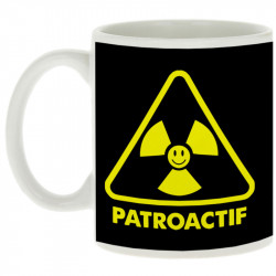 Mug blanc Patroactif (Humour,Slogans Débiles,Paresse)