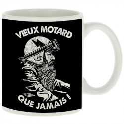 Mug blanc Vieux motard que jamais (Gondrax,Humour,Moto,Slogans Débiles)