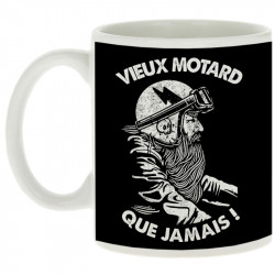 Mug blanc Vieux motard que jamais (Gondrax,Humour,Moto,Slogans Débiles)