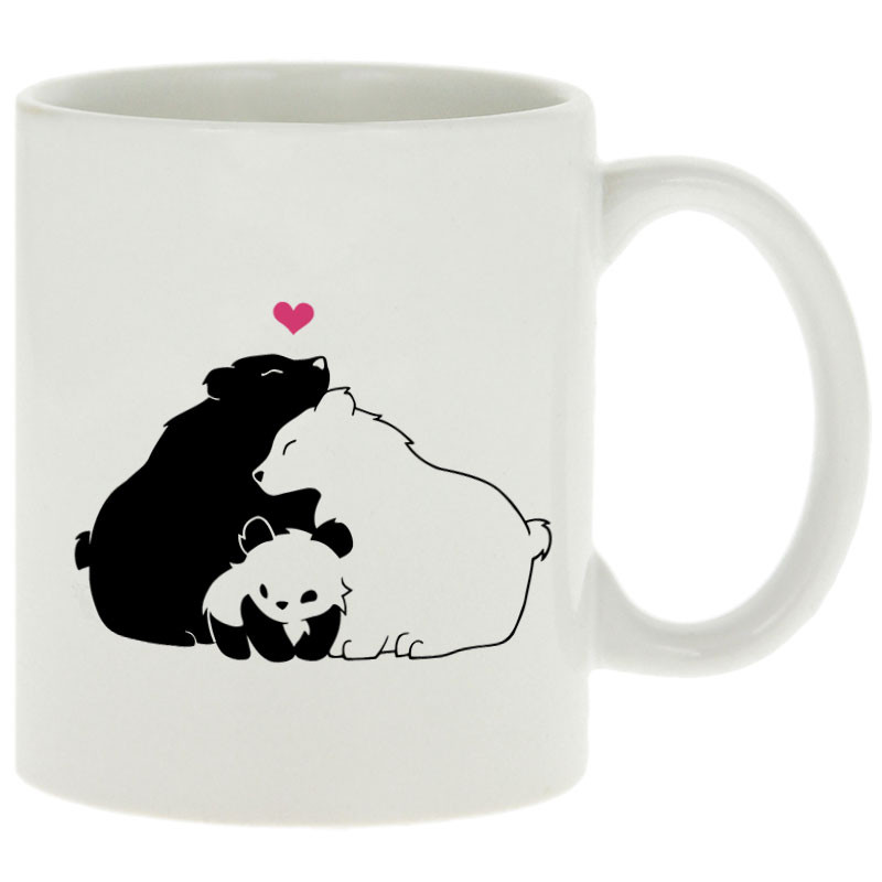 Mug blanc Panda Family (Fantine,Animaux)