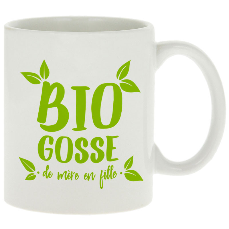 Mug blanc Bio gosse de mère en fille (Zewa,Humour,Slogans Débiles,Bébés)