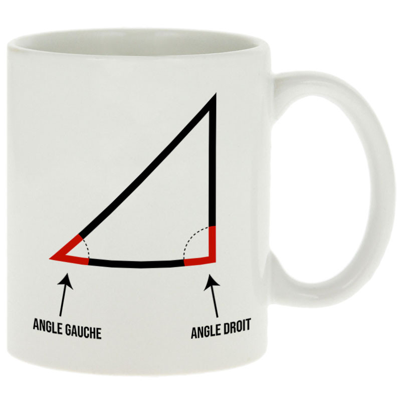 Mug blanc Angle droit (Gondrax,Humour,Devoirs de vacances)