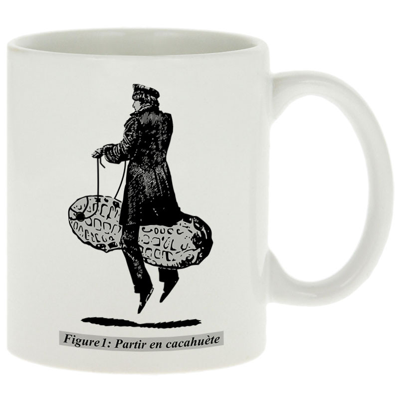 Mug blanc Partir en cacahuète (Blacksquare,Humour,Partir en …)