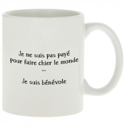 Mug blanc Bénévole (Homme) (Gondrax,Slogans Débiles,Humour)