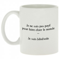 Mug blanc Bénévole (Homme) (Gondrax,Slogans Débiles,Humour)