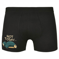 Caleçon boxer homme noir Not Today (Le Duc,Animaux,Humour,Chats,Manga Kawaï japan)