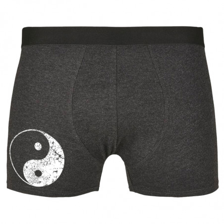Caleçon boxer homme gris anthracite Ying Yang (Ethnique)