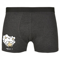 Caleçon boxer homme gris anthracite Meuh (Animaux)