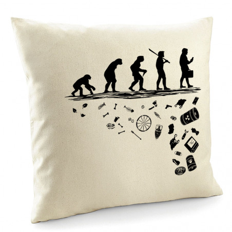 Coussin "Evolution Pollution"
