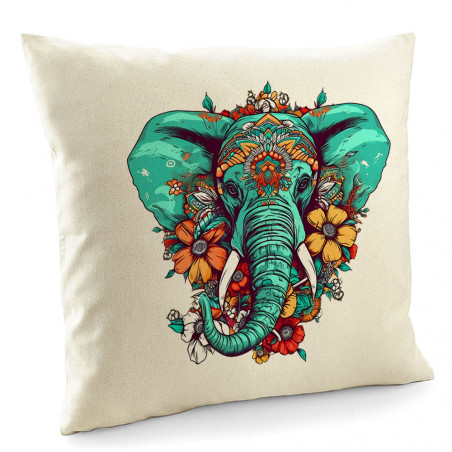 Coussin "Elephant flowers"