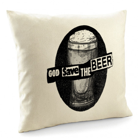 Coussin "God save the beer 2"