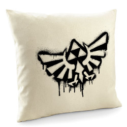 Coussin naturel Triforce Spray (Gondrax,Jeux Vidéo / Geek)