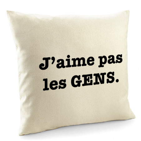 Coussin "J'aime pas les gens"