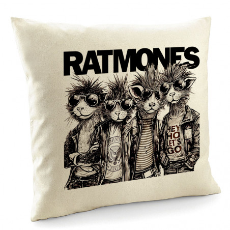 Coussin "Ratmones (Ramones)"