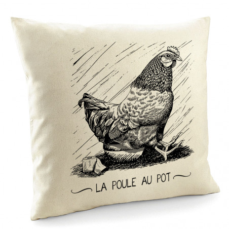 Coussin "La poule au pot"