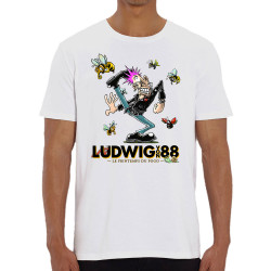 T-shirt homme coton bio blanc Le printemps du pogo 2 (Ludwig Von 88,Laul)