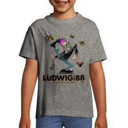 T-shirt enfant gris chiné Le printemps du pogo 2 (Ludwig Von 88,Laul)