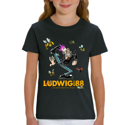 T-shirt enfant coton bio noir Le printemps du pogo 2 (Ludwig Von 88,Laul)