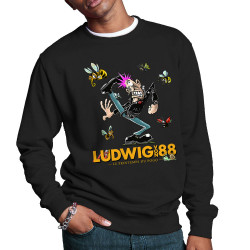 Sweat homme col rond noir Le printemps du pogo 2 (Ludwig Von 88,Laul)