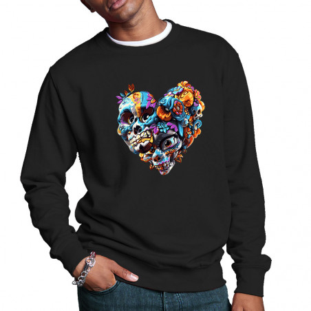 Sweat homme col rond "Heart...
