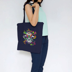 Sac shopping en toile bleu marine Animals Totem (Zewa,Ethnique,Animaux)