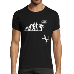 T-shirt homme fit noir la terre est vraiment plate (Gondrax,Evolution,Humour)