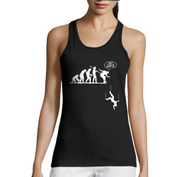 Débardeur femme noir la terre est vraiment plate (Gondrax,Evolution,Humour)