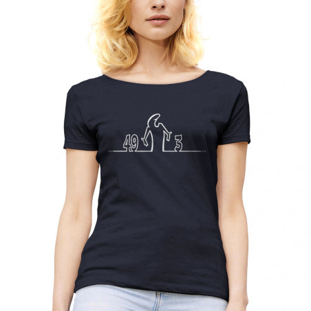 T-shirt femme col large "49...