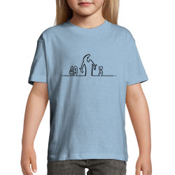 T-shirt enfant bleu ciel 49 Alinéa 3 (Gondrax,Slogans Débiles,Humour,Slogans engagés)