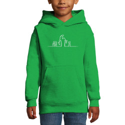 Sweat enfant à capuche vert prairie 49 Alinéa 3 (Gondrax,Slogans Débiles,Humour,Slogans engagés)