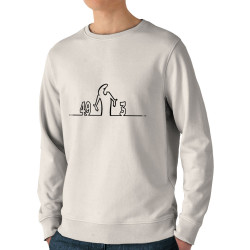 Sweat homme bio col rond naturel 49 Alinéa 3 (Gondrax,Slogans Débiles,Humour,Slogans engagés)