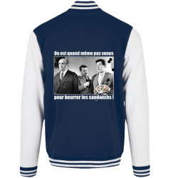 Teddy baseball en molleton bleu marine et blanc Tontons Flingueurs Beurrer les sandwichs (Films/Séries,Les Tontons Flingueurs)